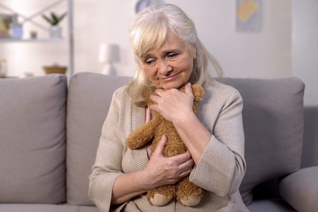 elder with teddy